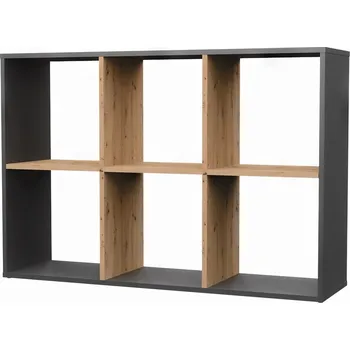 regál FALCO Manja 2x3 110 x 30 x 75 cm antracit/dub artisan