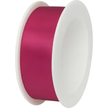 Stuha Stuha saténová sytě růžová 25mm x 3m (7,-Kč/m) (Jednobarevná saténová stuha, barva sytě růžová, oboustranný satén)