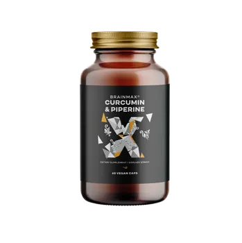 Přírodní produkt BrainMax Curcumin & Piperine 60 cps.