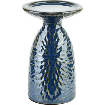 Svícen Keramický svícen YARINE BLUE 16,5 cm modrý