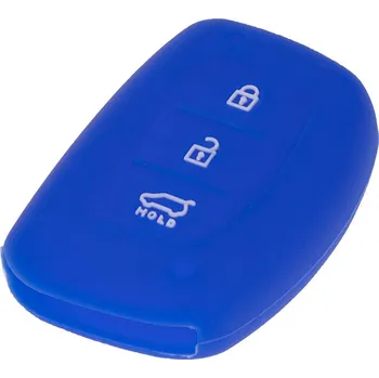 Autodoplněk Silikonový obal pro klíč Hyundai a Kia 3-tlačítkový, modrý