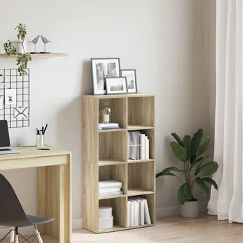 Nábytek vidaXL Knihovna/příborník 66 x 30 x 130 cm dřevotříska [800153] Barva: dub sonoma