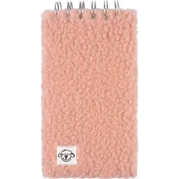 Chlupatý růžový zápisník se spirálou