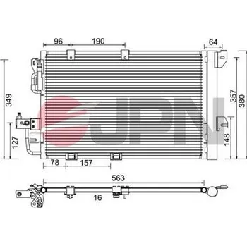 Výparník klimatizace Kondenzátor, klimatizace JPN 60C9115-JPN