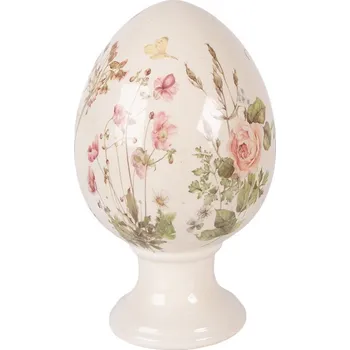 Vajíčko na podstavci s lučními květy Flowers of Love XL - Ø 17*28 cm