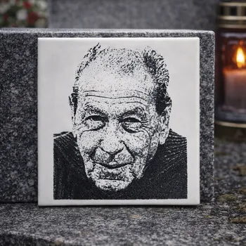 Smuteční dekorace Věčnýklid.cz Fotografie na hrob, keramické foto na hrob, gravírované fotky na hroby.15x15