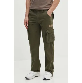 Pánské oblečení Bavlněné kalhoty Alpha Industries Jet Pant 101212.142 zelená 91X, vel. 33