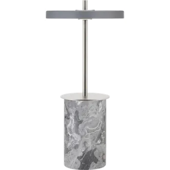 Lampička Umage, Stolní lampa Asteria Move Mini, bezdrátová, šedo-stříbrná, mramor - Formadore