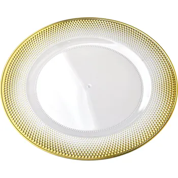 Talíř Dekorativní talíř BLANCHE CLEAR II. 30 cm zlatý