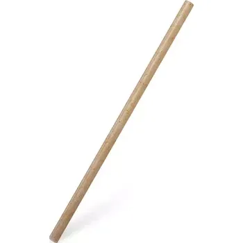 Slámka (bio-kompozit) přírodní hnědá `JUMBO` Ø8mm x 21cm [100 ks]