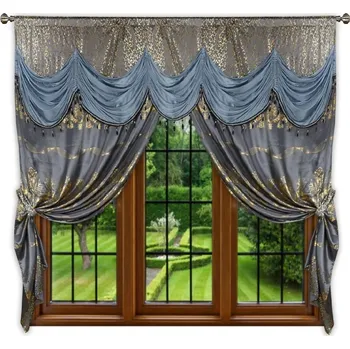 Záclona BytoTex Luxusní hotové kusové záclony - Donatella šedá 300x250 cm