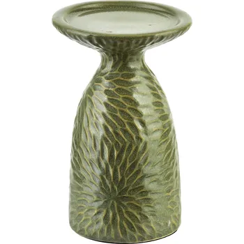Svícen Keramický svícen YARINE GREEN 16,5 cm zelený