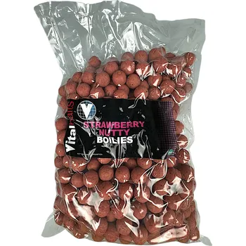 Umělá nástraha Vitalbaits Boilies Strawberry Nutty 5kg 24mm