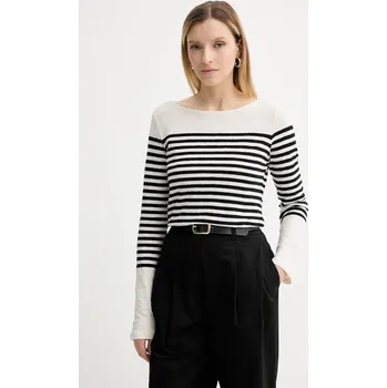 Pánské tričko Bavlněné tričko s dlouhým rukávem Marc O'Polo 506219652597 béžová 01X, vel. M