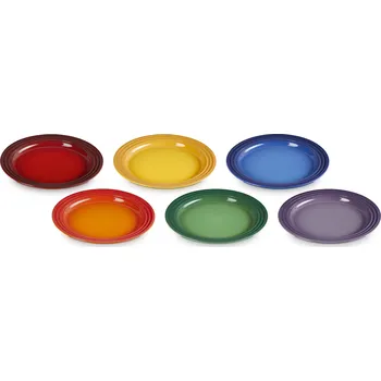 Talíř Le Creuset, Snídaňové talíře Le Creuset Rainbow, 22 cm, 6 ks - Formadore
