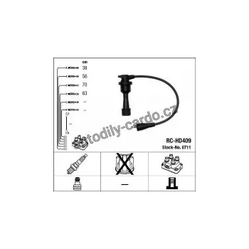 Zapalovací kabel Sada kabelů pro zapalování NGK RC-HD409 - HYUNDAI