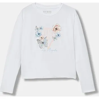 Dívčí oblečení Dětské tričko s dlouhým rukávem Guess J6RI33.K6YW4.PPY2 bílá 00X, vel. 167