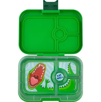 Svačinový box Yumbox Krabička na svačinu - svačinový box Panino - Jurassic Green Dino