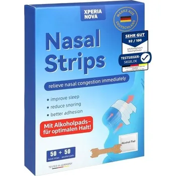 50 prémiových extra silných nosních pásků – Jediné s alkoholovými tampony ZDARMA pro lepší