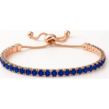 Náramek Sisi Jewelry Náramek Swarovski Elements Cianoti Rose Sapphire NR2319-ST-G54(18) Modrá