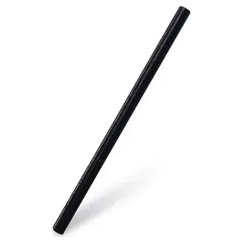 Slámka (bio-kompozit) černá `JUMBO` Ø8mm x 14cm [100 ks]