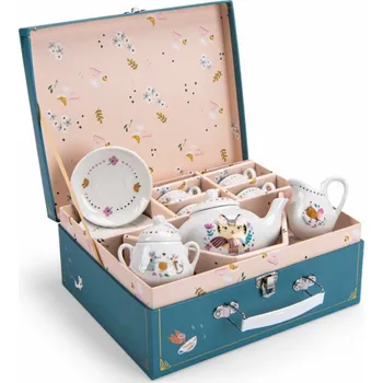 nádobí do dětské kuchyňky Moulin Roty Les Parisiennes čajový set modrý