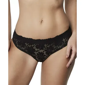 Kalhotky Luxusní bezešvé kalhotky s krajkou Selmark 10902 černá velikost S-34/36