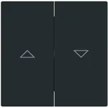 Dvoudílná kolébka na žaluzie Busch-Jaeger Art Linear 1785 JA-45M / 69,5 x 69,5 mm / matná černá