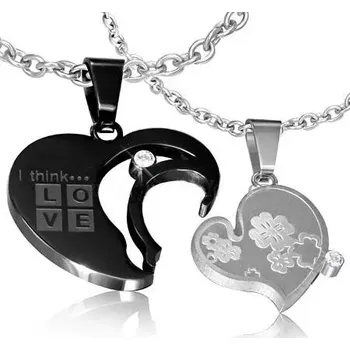 Přívěsek Přívěsky pro dva barevné srdce 72 (šperky pro dva)