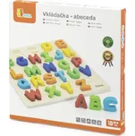 VIGA Dřevěná vkládačka Abeceda 26 dílků