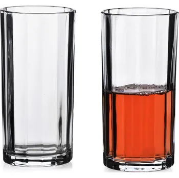 Sklenice Sada 4 ks vysokých sklenic ELISE STRIPES 360 ml čirá