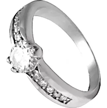 Prsten Zásnubní prsten se zirkonem 15 (Prsten z chirurgické oceli ZÁSNUBNÍ)