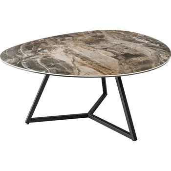 Konferenční stolek INVICTA INTERIOR Konferenční stolek MORANO DARK 90cm keramické tmavě tvrzené sklo