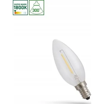 Žárovka LED ŽÁROVKA SVÍČKA E-14 230V 1W COG 1800K ČIRÁ