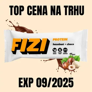 FIZI Proteinová tyčinka lískový ořech a čokoláda 45 g 15/09/2025