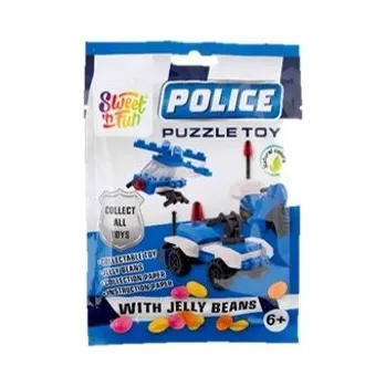 Hračka pro nejmenší Puzzle Toy Policie - Skládací policejní vozidlo s Jellybeans