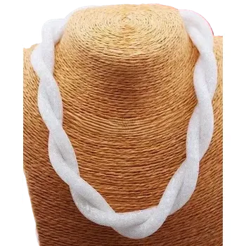 Náhrdelník Náhrdelník splétaný bílý, s kamínky (Stardust náhrdelník, dvojitý)