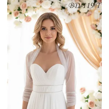 Bolerko Tylové svatební bolerko - ivory: BD-119 T, vel. 36/38, 40/42 Vybraná velikost: 36/38