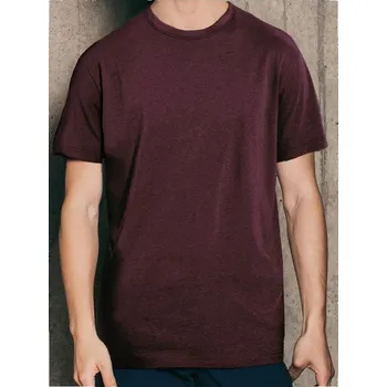 Pánská móda Sinsay - Tričko basic - burgundy - 534EY-83X - 534EY-83X-XS