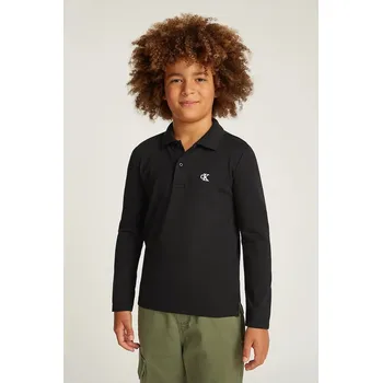 Dětské polo tričko Calvin Klein Jeans 0 IB0IB02421.PPYA černá 99X, vel. 164