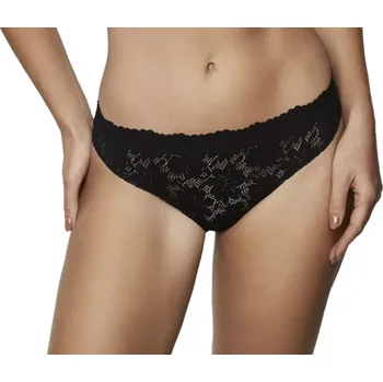 Kalhotky Luxusní bezešvá tanga s krajkou Selmark 10901 černá velikost S-34/36