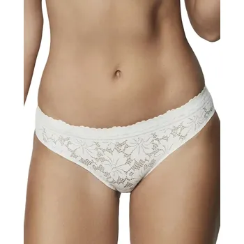 Kalhotky Luxusní bezešvé kalhotky s krajkou Selmark 10902 bílá velikost S-34/36