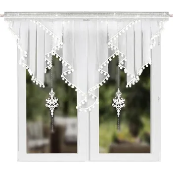 Záclona Fliying Hotová voálová záclona L630 bílá, 200x120 cm