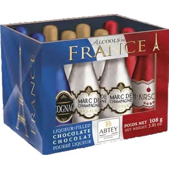 Čokoláda ABTEY Likérové lahvičky France 108 g