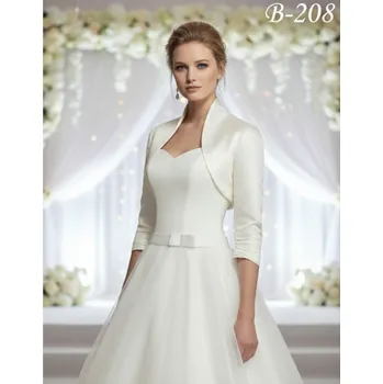 Bolerko Taftové svatební bolerko - ivory: B-208 Vybraná velikost: S