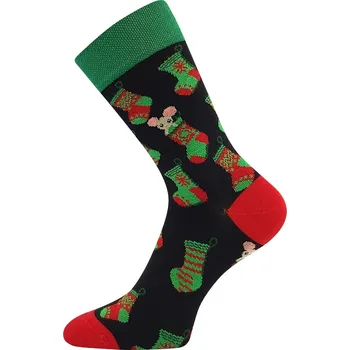 Pánské ponožky Ponožky slabé vánoční DAMER obrázkové s motivem PONOŽEK s krabičkou 39-42