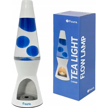 Lampička Lávová lampa na svíčku FIsura Modrá Noční Lampa Dekorace +
