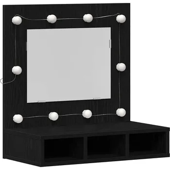 Komoda Toaletní skříňka z černého dubu, 60x31,5x62 cm, Černá