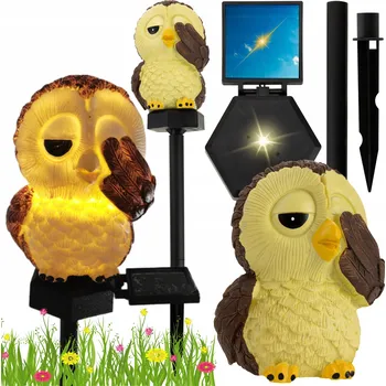 Venkovní osvětlení SOLÁRNÍ LED LAMPA SOVA ZAPICHOVACÍ DEKORACE