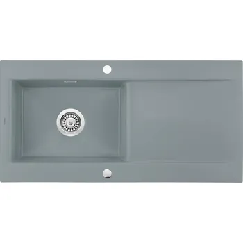 Granitový dřez Jednokomorový dřez Deante Sabor, keramický, šedý